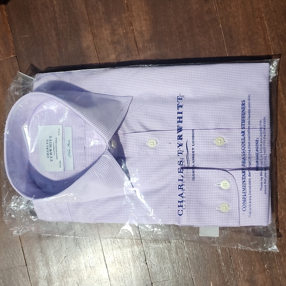 New Charles Tyrwhitt Non Iron shirt size 16 1/2 34 in